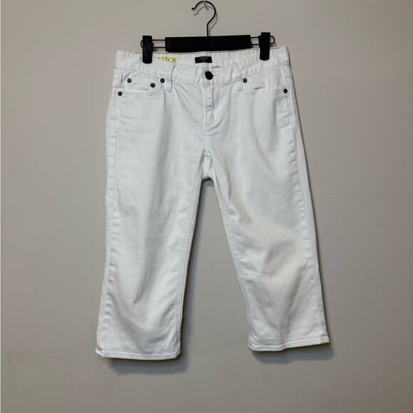 J.Crew Vintage Matchstick White Denim Capris - Size 27 - Picture 1 of 6